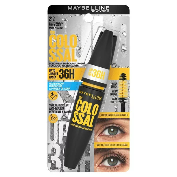 MAYBELLINE THE COLOSSAL MASCARA WATERPROOF #212 VERY BLACK