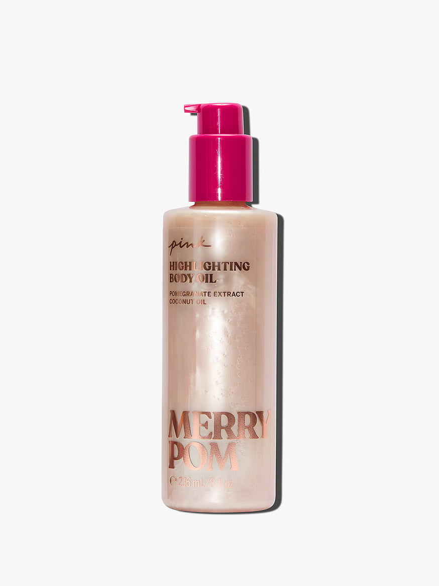Pink Highlighting Body Oil Merry Pom 236 ml