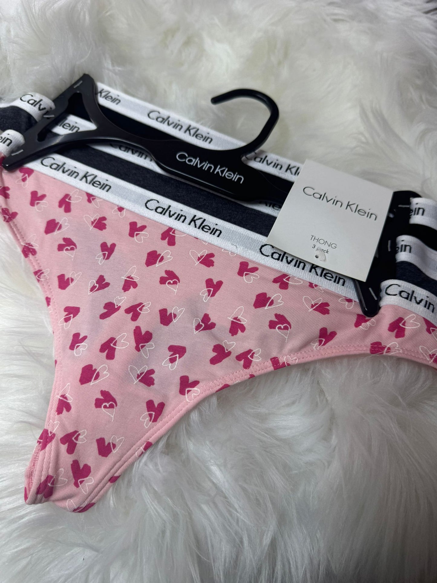 CALVIN KLEIN SET DE 3 THONG (TANGAS) Talla M QP1259X-680