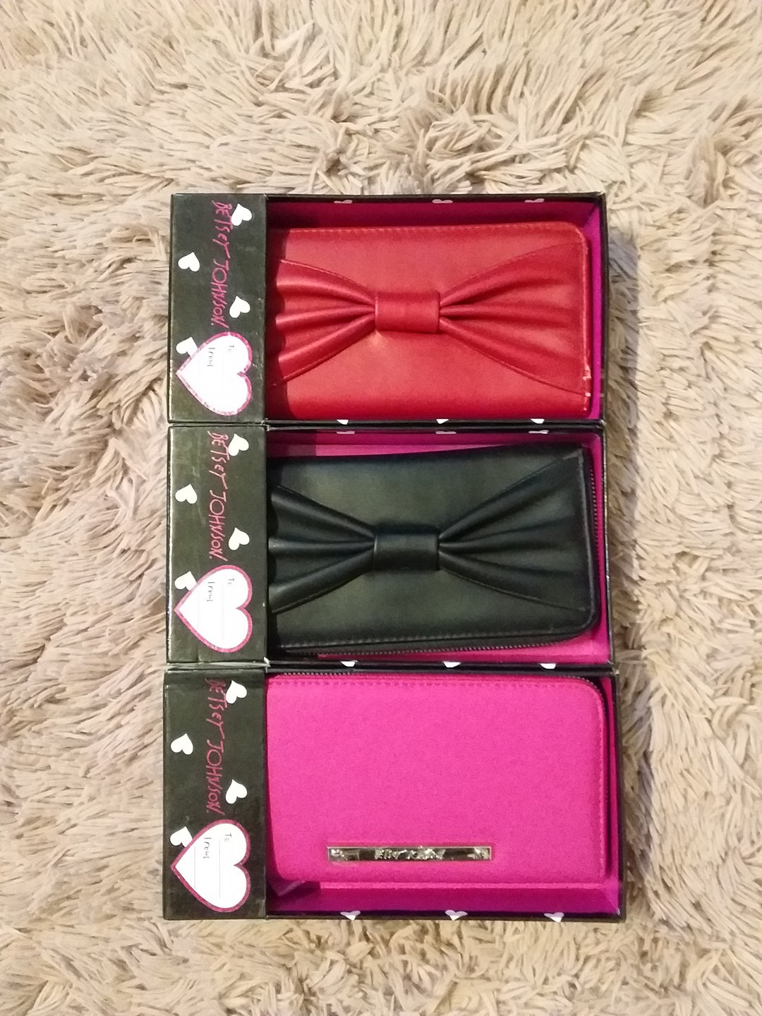 Monedero Rosa - Negro - Rojo / Lisos