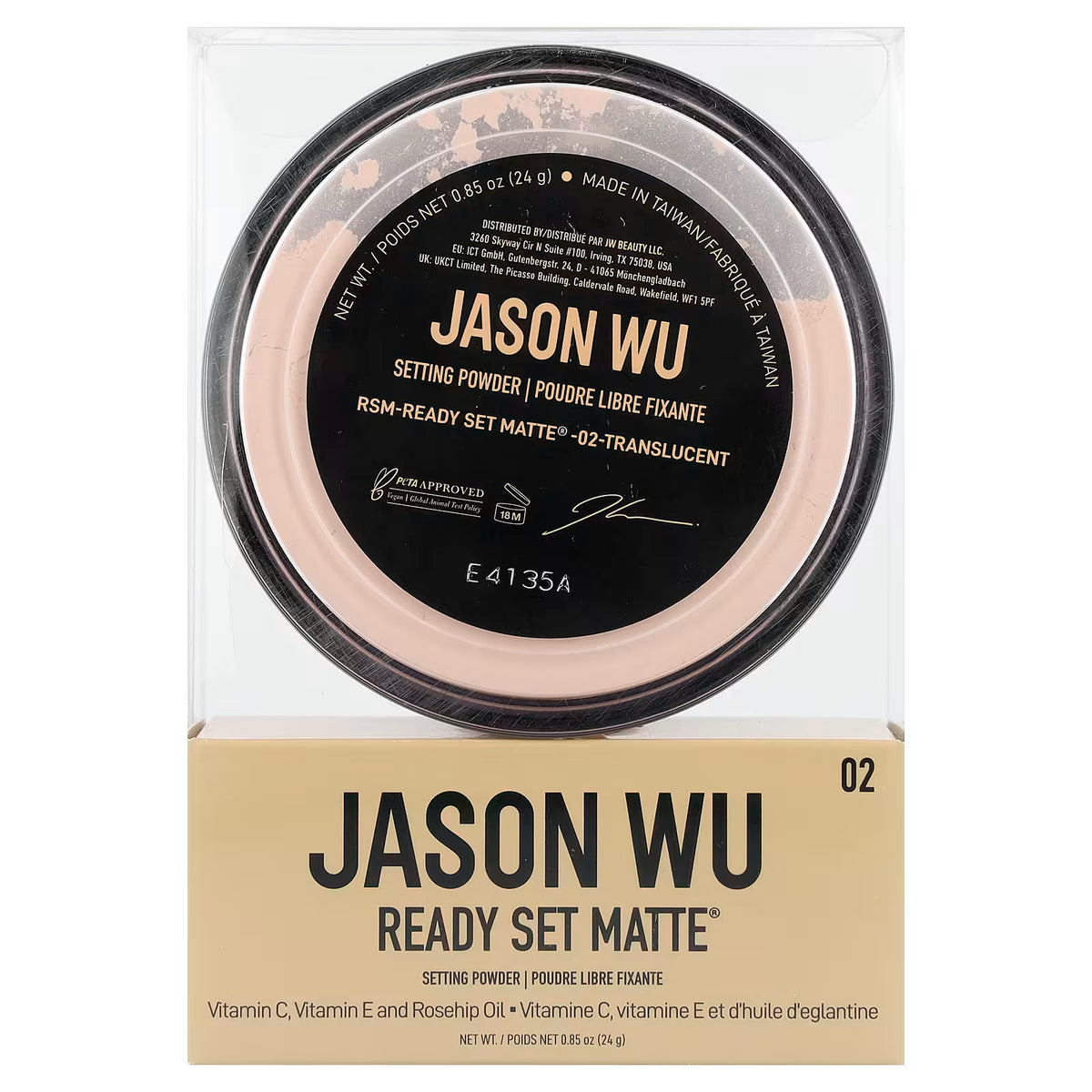 Jason Wu Ready Set Matte Setting Powder 02 Translucent 0.85 oz 24 g - Pink Beauty