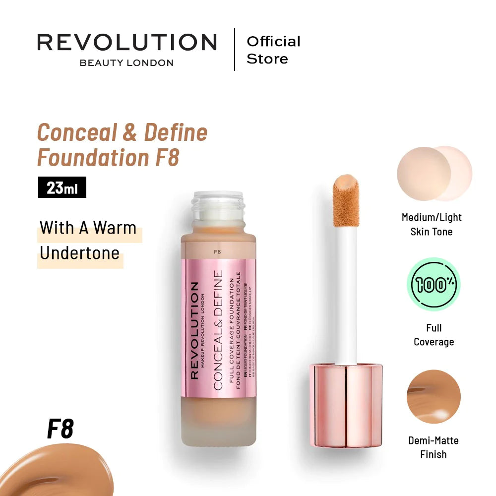 REVOLUTION CONCEAL & DEFINE TONO F8 23ml