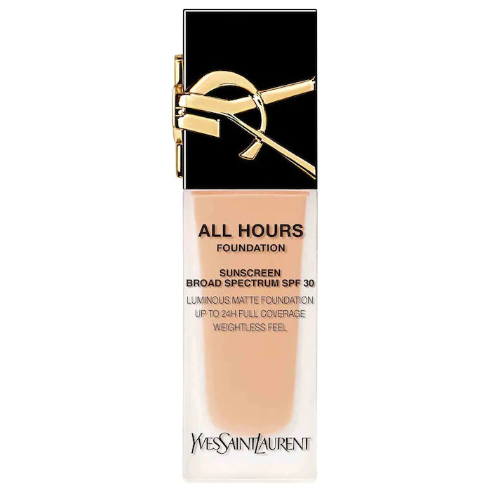 YVES SAINT LAURENT ALL HOURS FOUNDATION SPF 30 "LN8 LIGHT NEUTRAL"