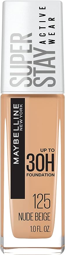 MAYBELLINE SUPER STAY ACTIVE WEAR 30H 30ML FOUNDATION TONO NUDE BEIGE 125