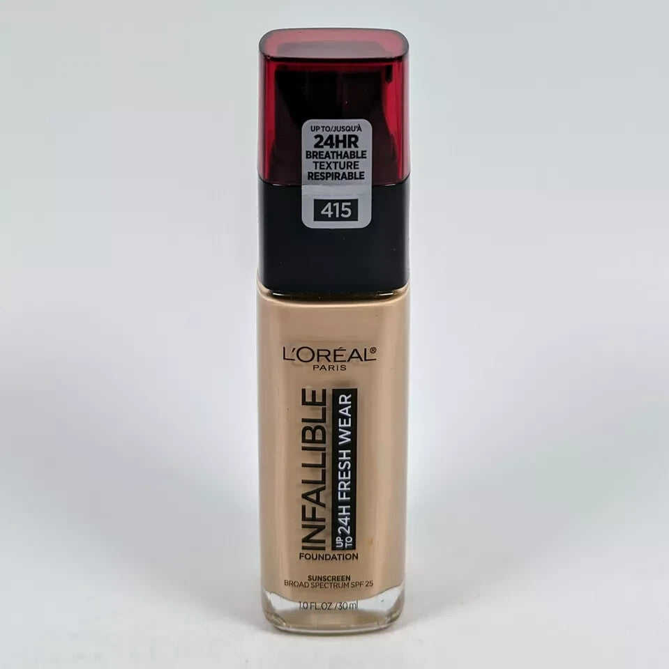 LOREAL INFALLIBLE 24H FRESH WEAR SPF 25 FOUNDATION #415 30ml