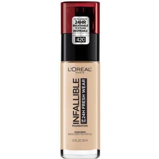 LOREAL INFALLIBLE 24H FRESH WEAR SPF 25 FOUNDATION #420 30ml