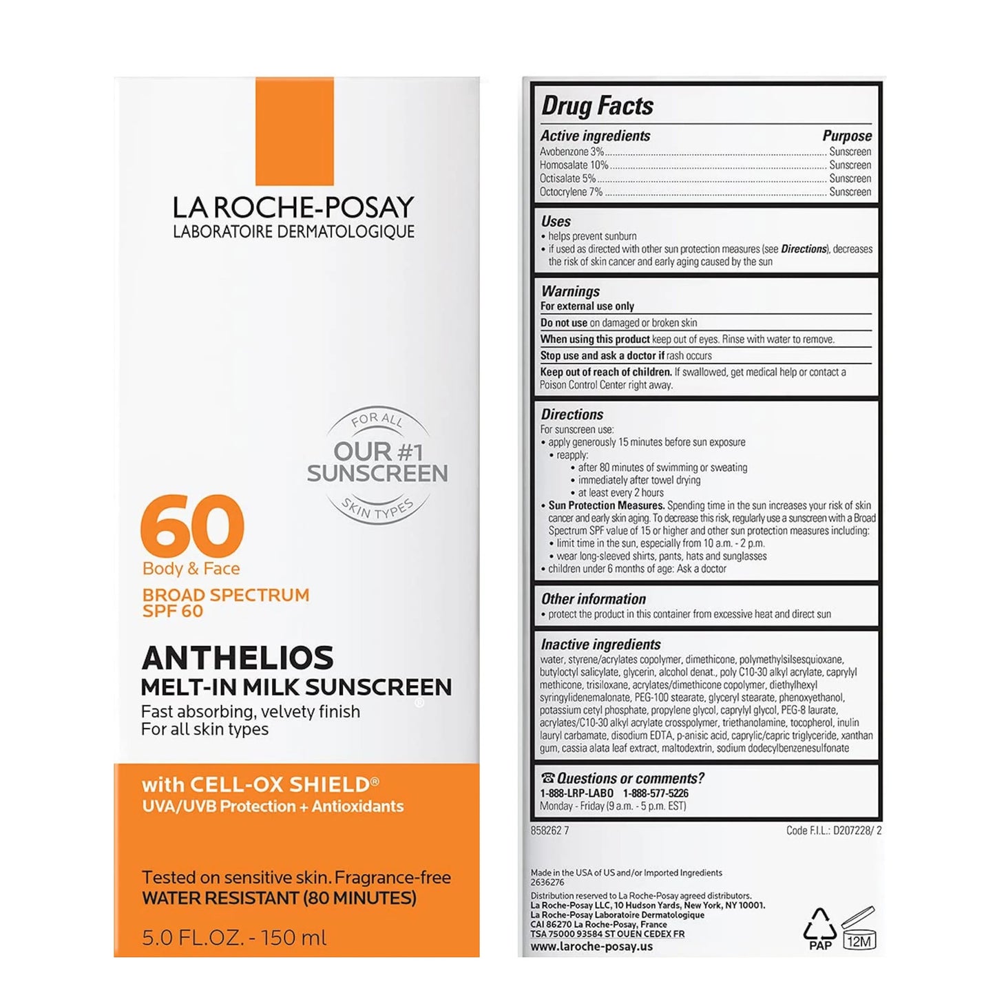 LA ROCHE POSAY ANTHELIOS MELT-IN MILK SUNSCREEN SPF 60