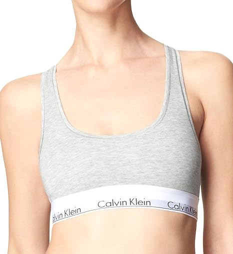 Calvin Klein Bralette Moderno de algodón sin Forro. Sujetador para Mujer - XL