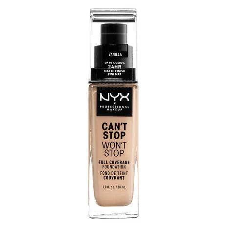NYX CAN'T STOP WON'T STOP FULL COVERAGE FOUNDATION "VANILLA" 30ml