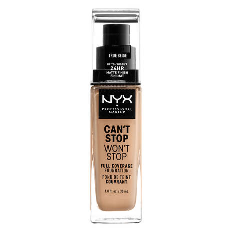 NYX CAN'T STOP WON'T STOP FULL COVERAGE FOUNDATION "TRUE BEIGE" 30ml