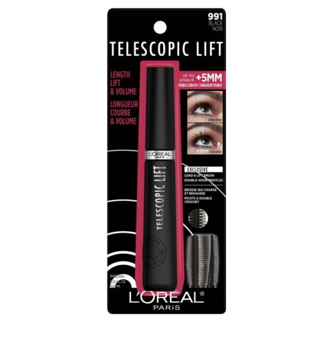 LOREAL TELESCOPIC LIFT MASCARA #991 BLACK NOIR