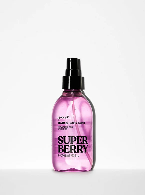 PINK HAIR & BODY MIST "SUPER BERRY" 236 ml