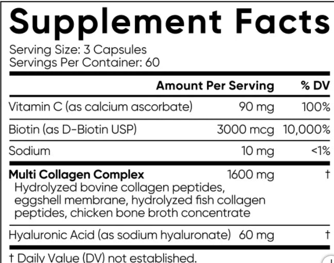 Sport Research - Multi Collagen 3000mcg con acido hialuronico y vitamina C 180 caps