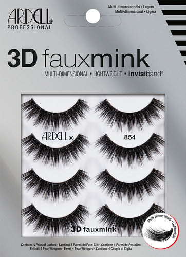 ARDELL 3D FAUX MINK #854 LASHES 4 PARES