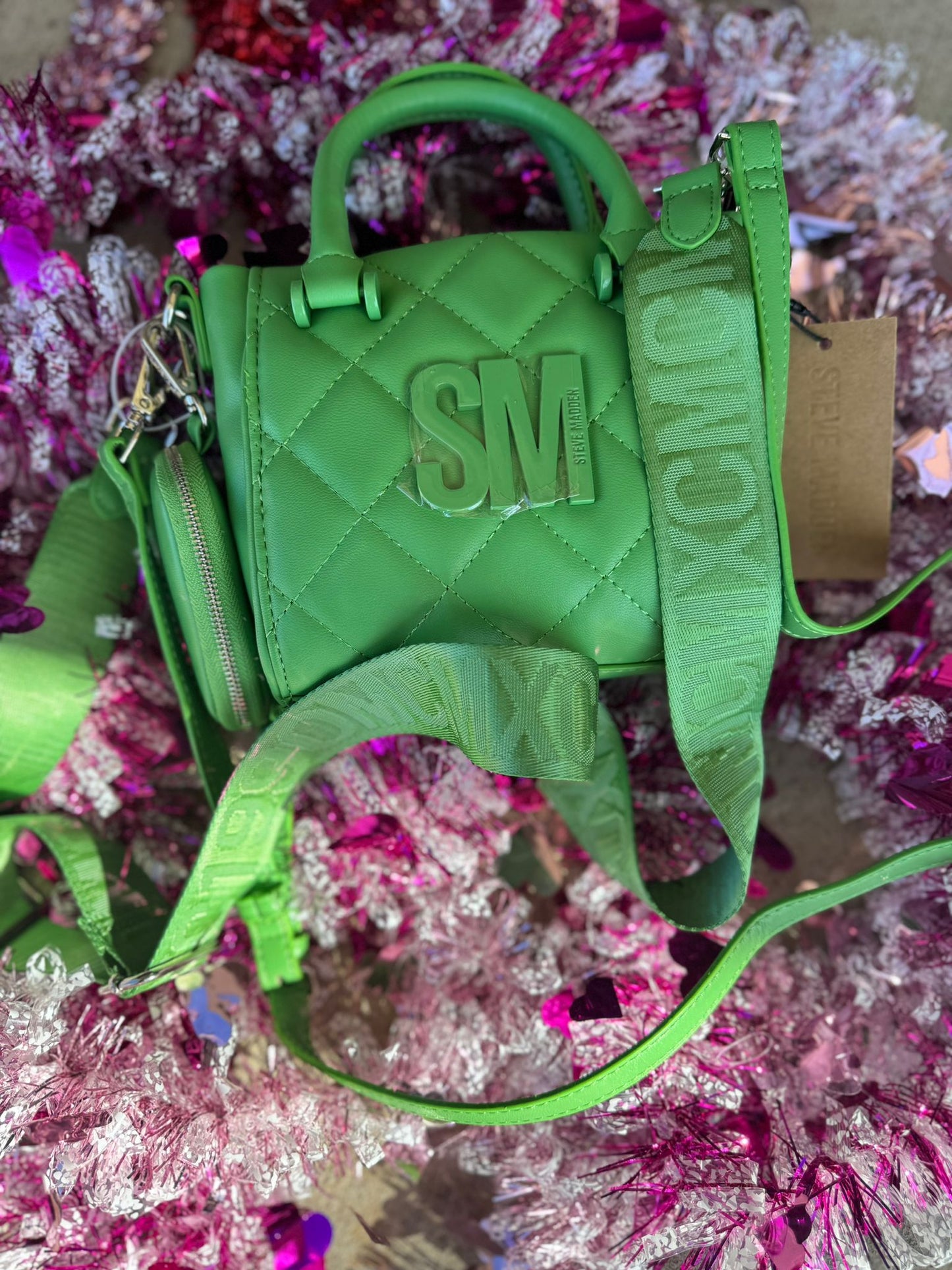 STEVE MADEN GREEN FLARE CROSSBODY