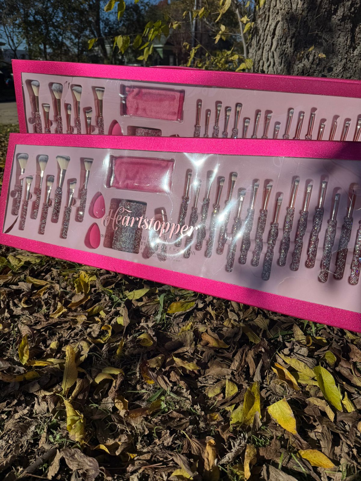 Heartstopper | Juego de brochas Essentials Collection de 28 piezas en color rosa y plateado