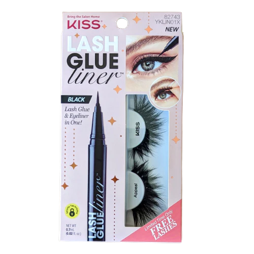 KISS LASH GLUE LINER "BLACK"+ PESTAÑAS "APPEAL"