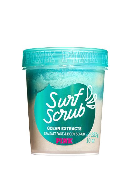 Pink Surf Scrub Ocean Extracts Sea Salt Face Y Body Scrub