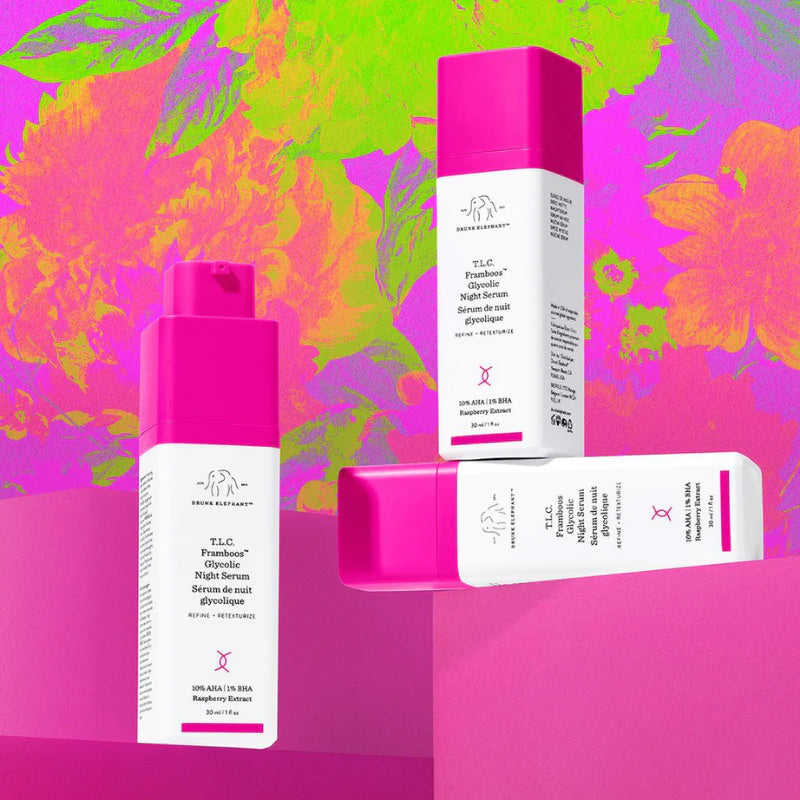 DRUNK ELEPHANT T.L.C. FRAMBOOS GLYCOLIC NIGHT SERUM 30ml - Pink Beauty