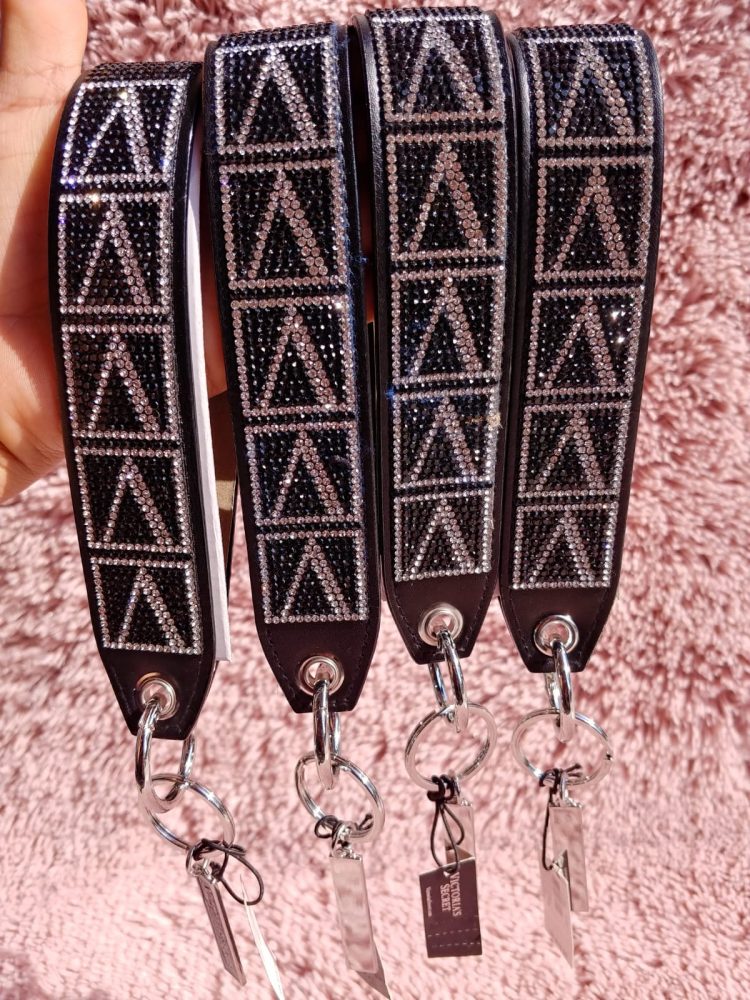 Victorias Secret Llavero Ringstone Bling Bling - Negro