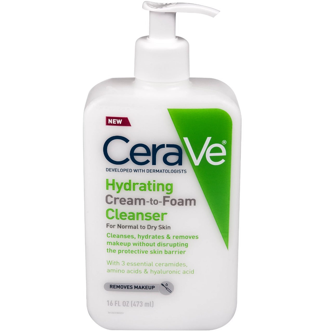 Cerave Hydrating Cream-to-foam Cleanser (473ml)