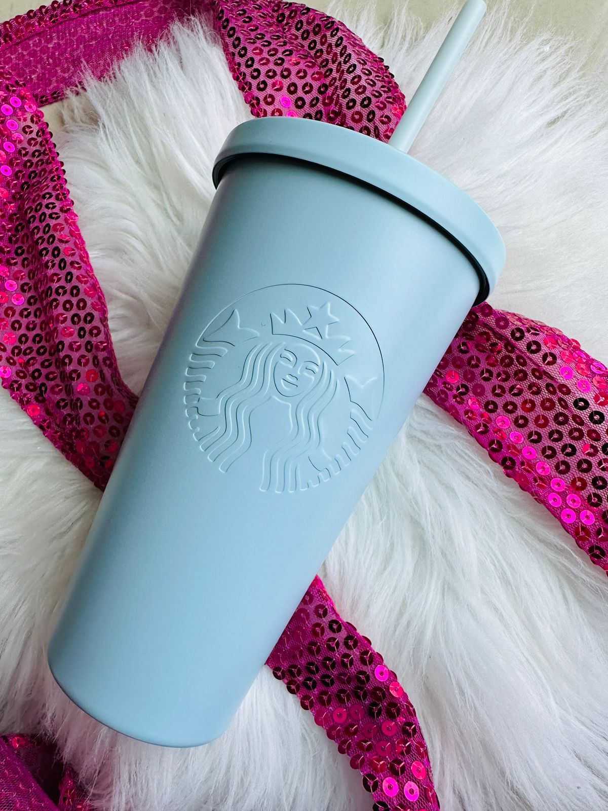 STARBUCKS Tiffany Blue Aqua Matte Stainless Steel