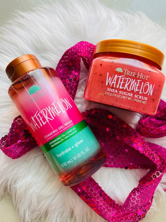 TREE HUT DUO GEL WASH+SCRUB "WATERMELON"