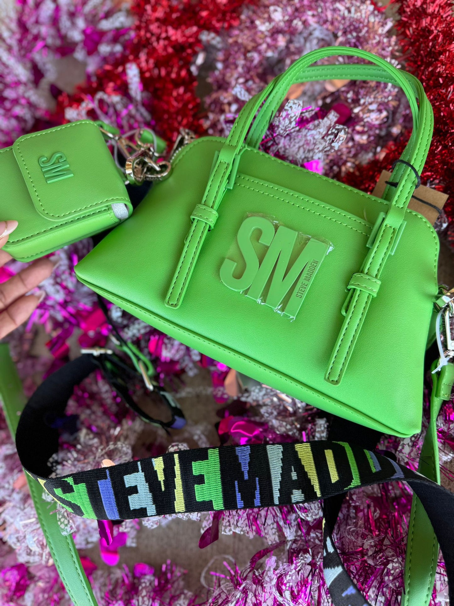 STEVE MADDEN GREEN FLARE CROSSBODY DT622845