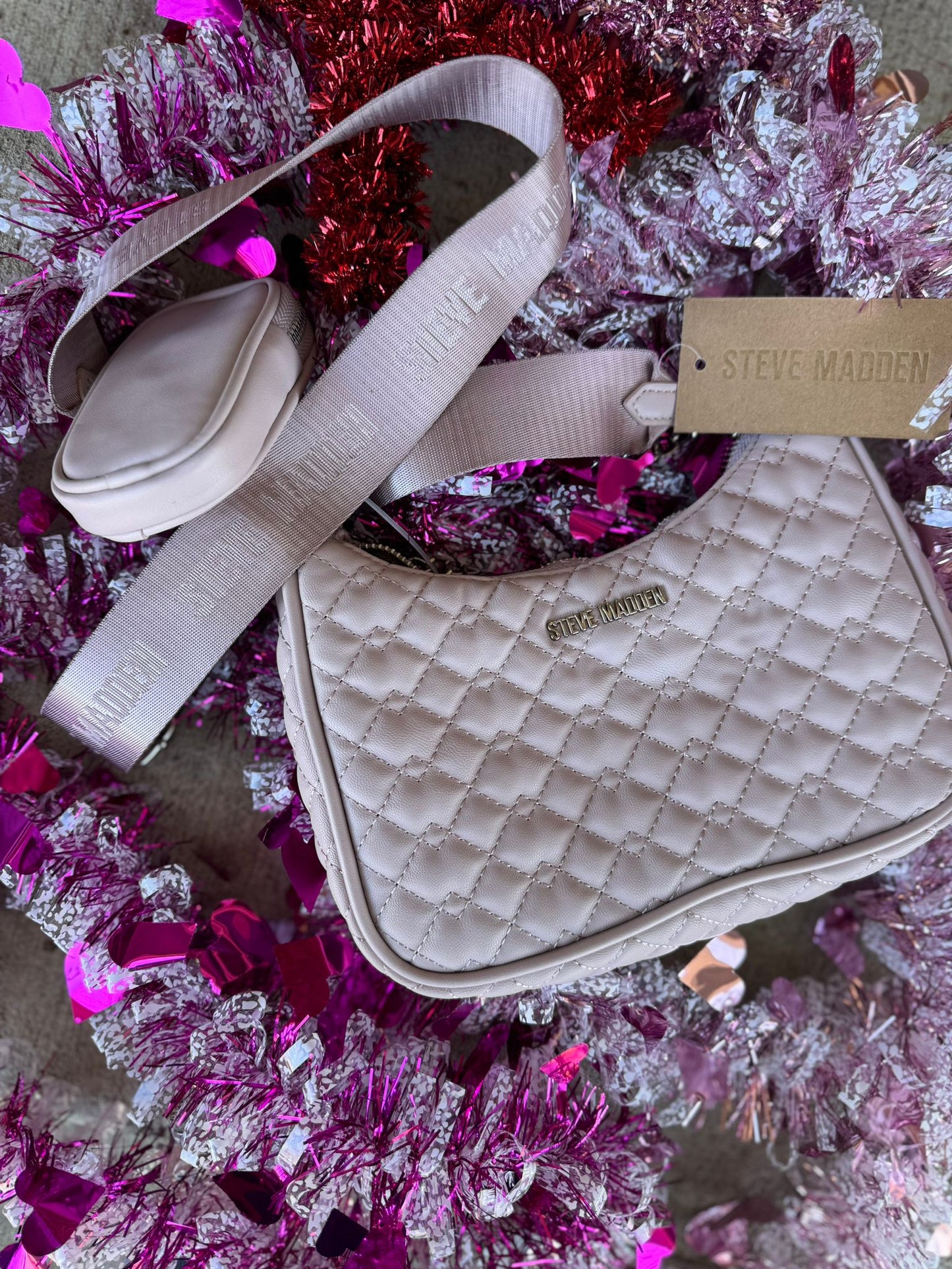 STEVE MADDEN PINK BTAMELA NEW QUILT