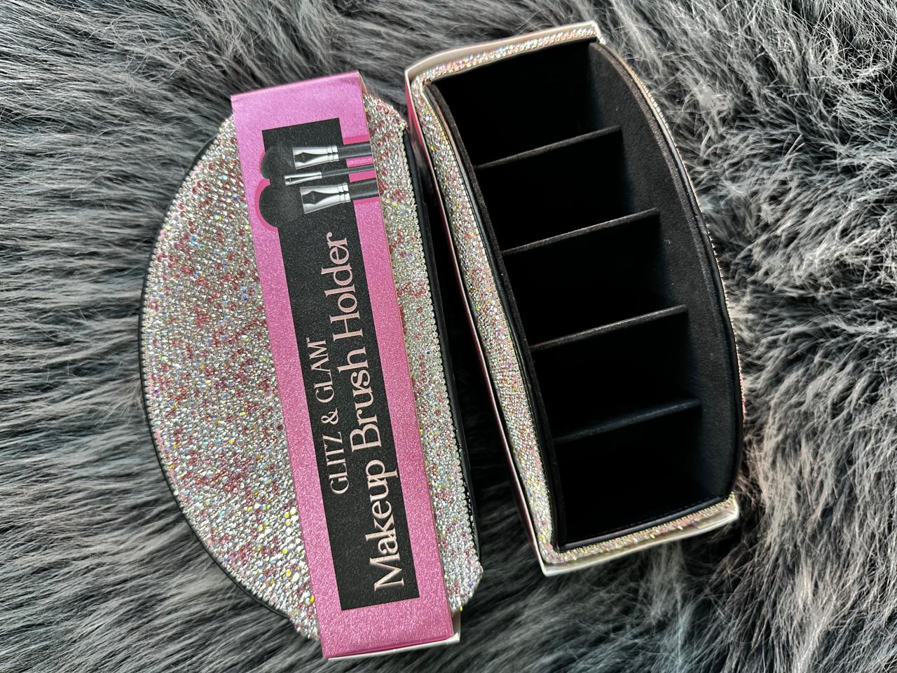 GLITZ & GLAM MAKEUP BRUSH HOLDER ROSA