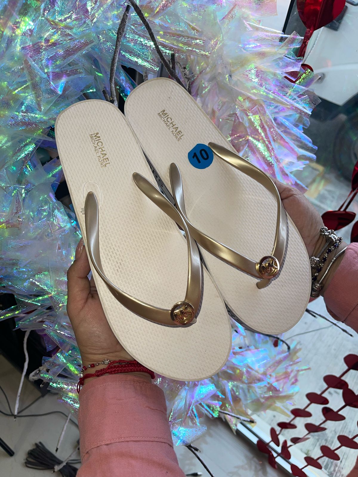 Sandalia MICHAEL KORS Color Blanco Talla 10 Americano