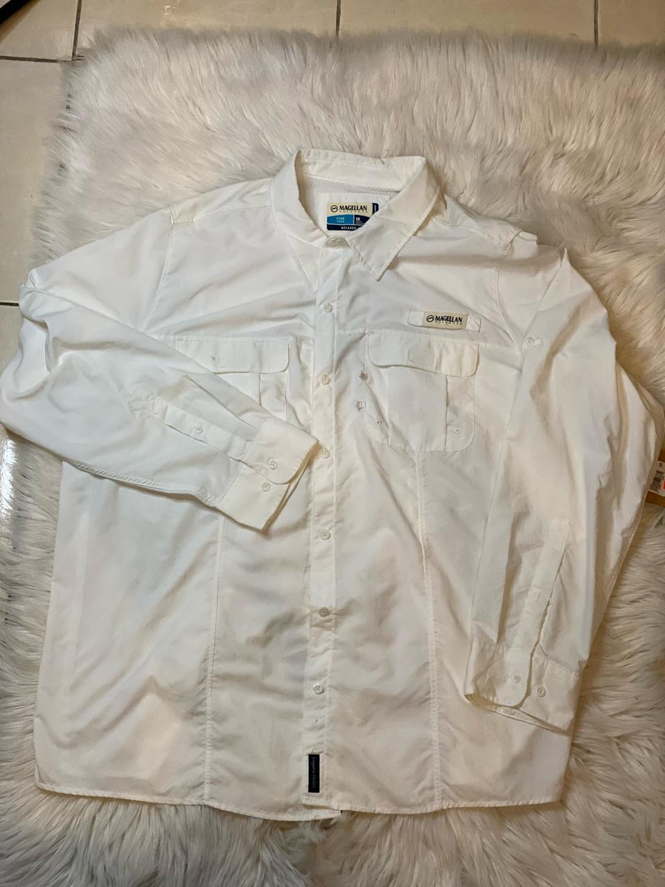 Magellan Blusa manga larga Color "Blanca" - Talla "2X"