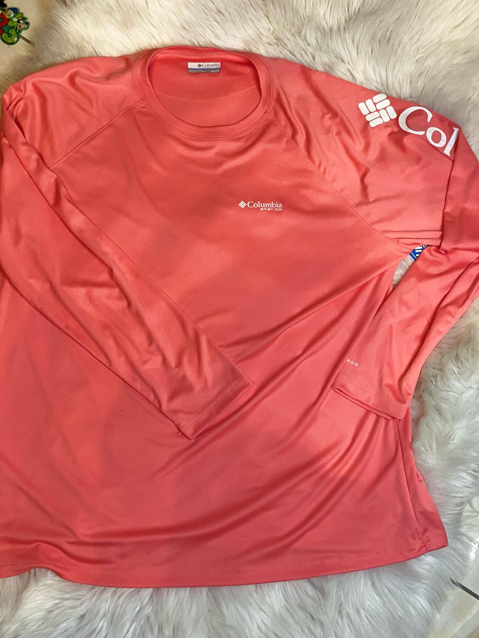 Columbia Playera Ligera p/Dama manga larga Color "Chedron" - Talla "2X"