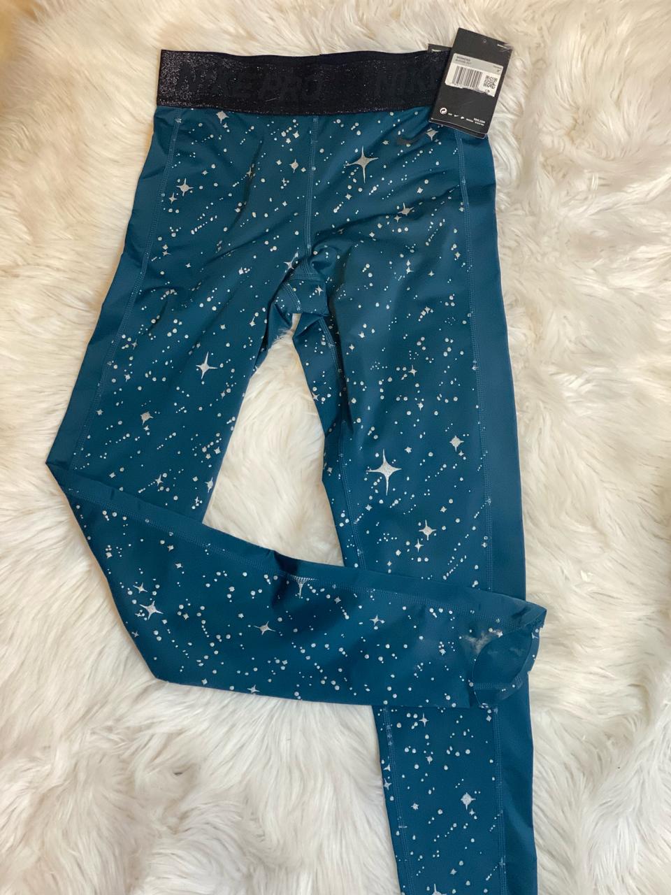 Nike Pro Warm Legging Trainng p/Dama Color “Blue/star” – Talla “XS”