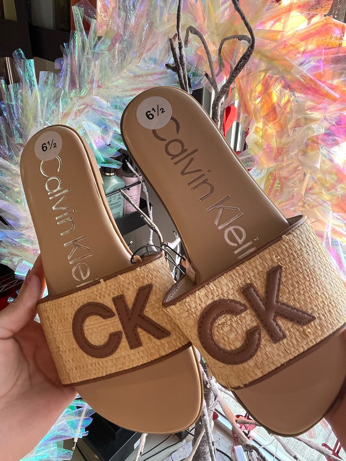 Sandalia CALVIN KLEIN Color Beige Talla 3.5 MX