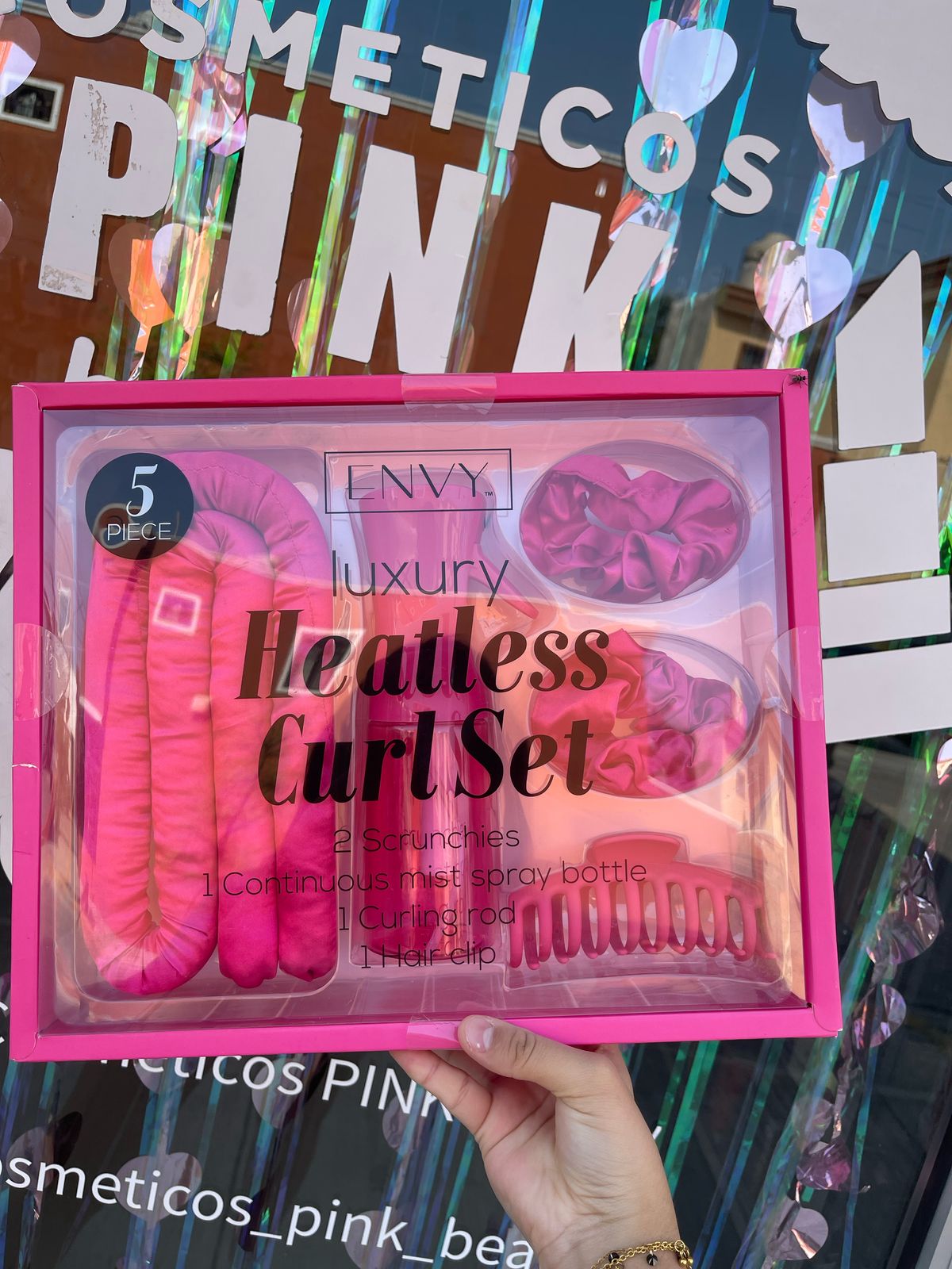 ENVY LUXURY HEATLESS CURL SET COLOR ROSA