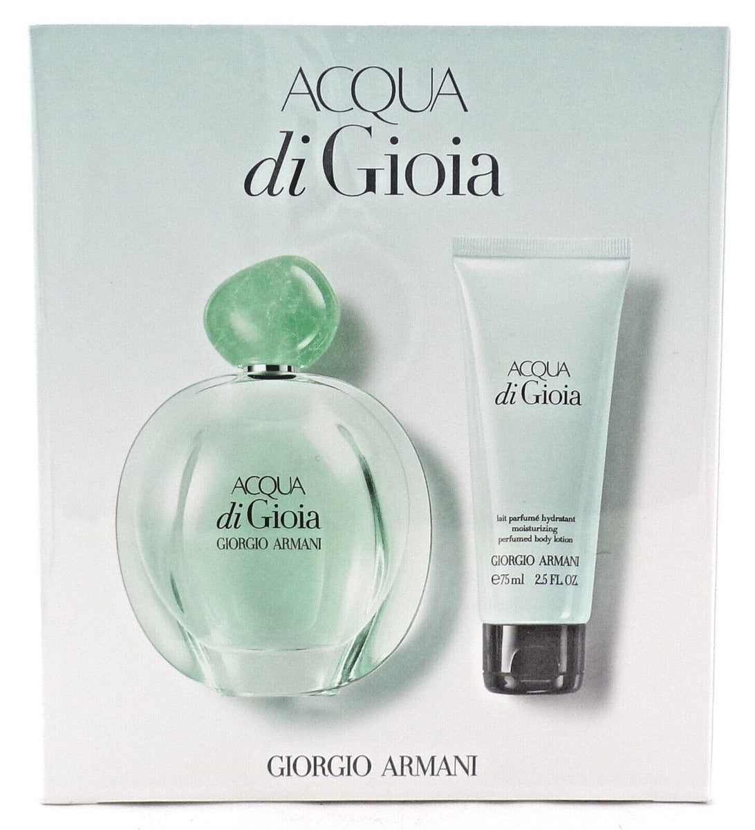 Set Acqua di Gioia Giorgio Armani para mujer perfume 100 ml ,crema 75ml