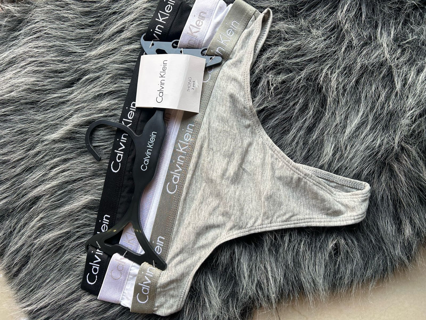 CALVIN KLEIN THONG 3 PACK TALLA S QP2350X-908
