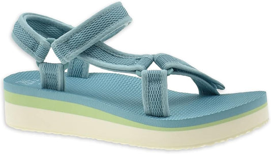 Time and Tru Sandalia de plataforma para mujer Blue