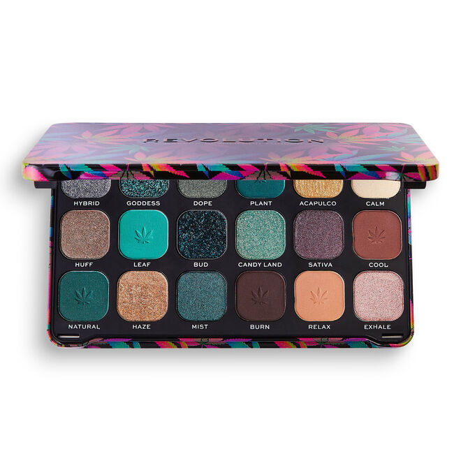 Makeup Revolution Forever Flawless Chilled With Cannabis Sativa Eyeshadow Palette - Pink Beauty