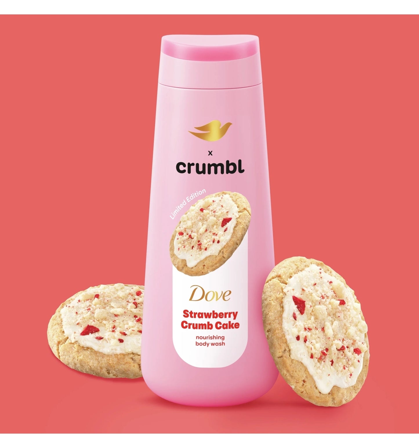 DOVE X CRUMBL STRAWBERRY CRUMB CAKE BODY WASH