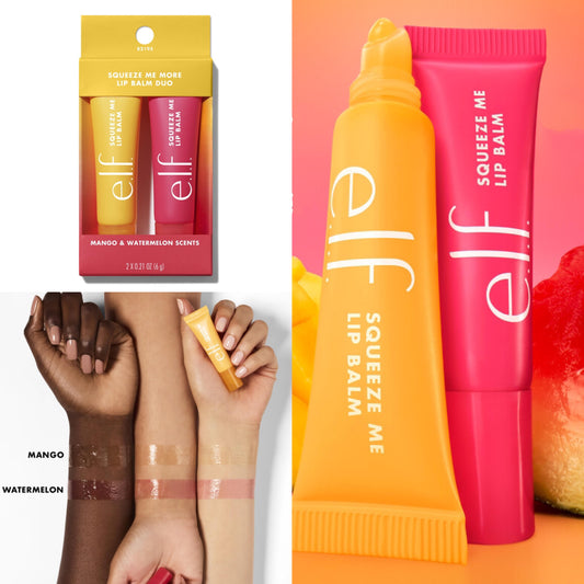 ELF COSMETICS squeeze me more lip balm duo (dúo de bálsamos labiales hidratantes)
