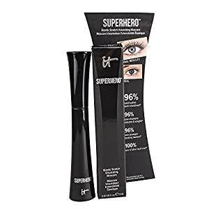 It Cosmetics Superhero Elastic Stretch Volumizing Mascara, Super Black, .30 Fl Oz