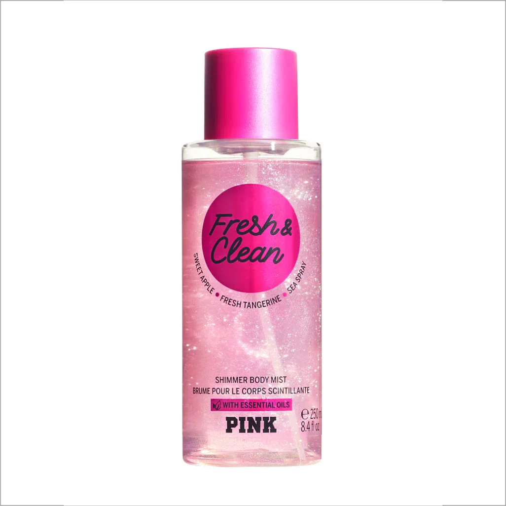 PINK BODY MIST FRESH &CLEAN SHIMMER 250ml - Pink Beauty