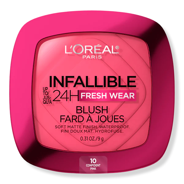 LOREAL INFALLIBLE 24H FRESH WEAR MATTE BLUSH "10 CONFIDENT PINK"