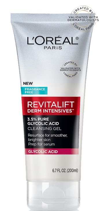 Loreal Revitalift Derm Intensives 3.5% Pure Glycolic Acid Cleansing Gel. 200 Ml.