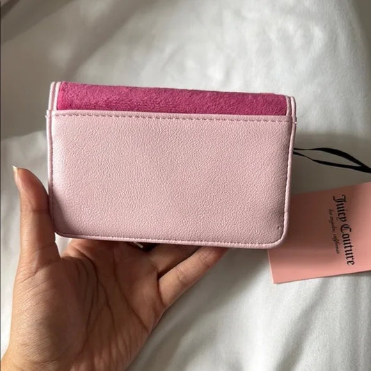 Juicy Couture Kingdom Elongated Bifold Wallet Raspberry Tart Lig