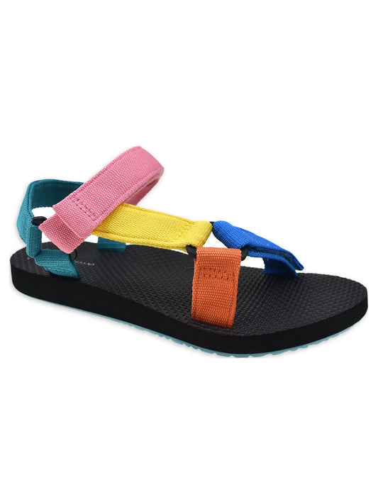 Time and Tru Sandalia de plataforma para mujer Arcoiris