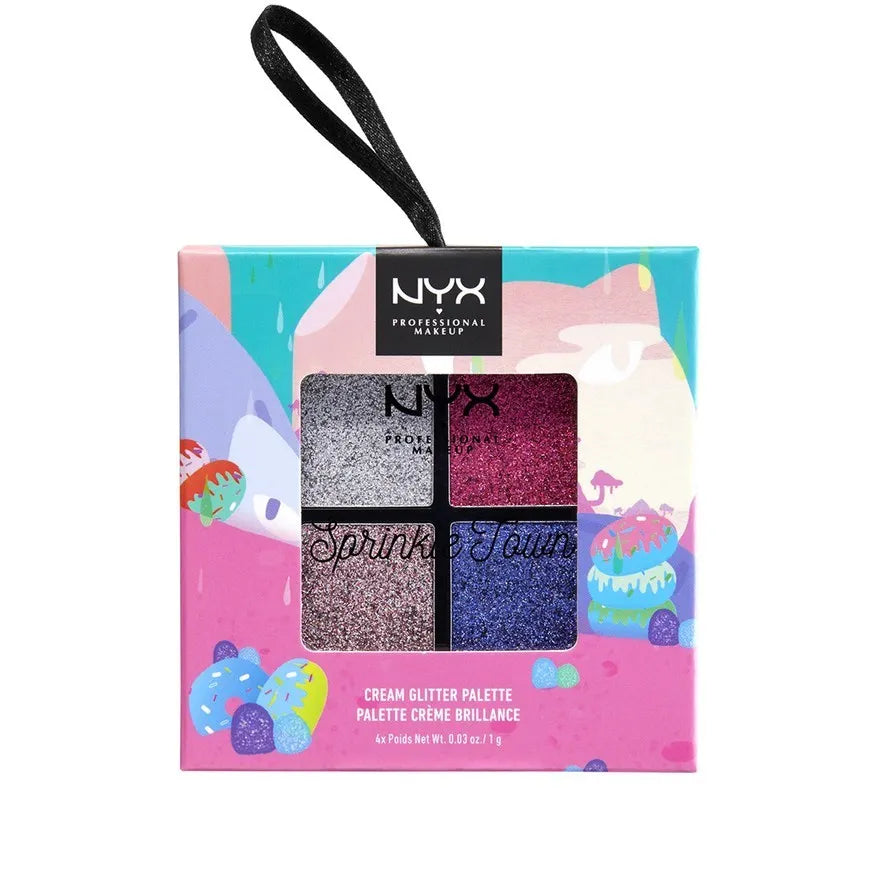 NYX SPRINKLE TOWN CREAM GLITTER PALETTE "STRAWBERRY WHIP"