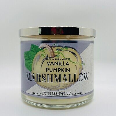 BATH & BODY WORKS CANDLE VANILLA PUMPKIN MARSHMALLOW